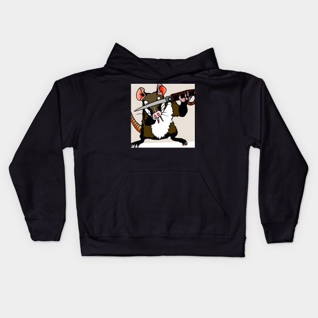 Gangsta rat Kids Hoodie by Roguex